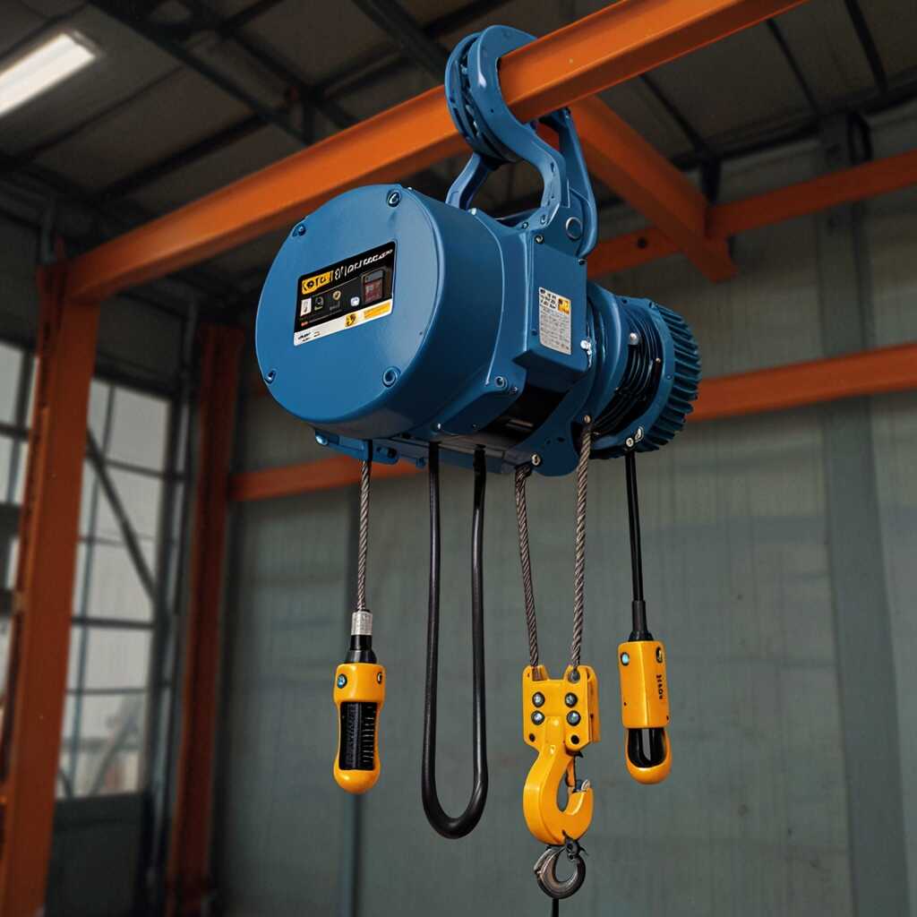 Worker using a chain hoist to lift a vehicle safely.